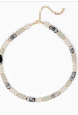 Sessori Multi- Color Beaded Necklace- Grey